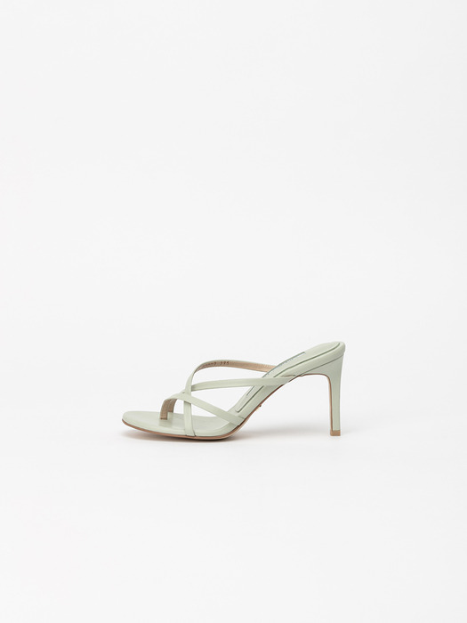 Tren Strap Mules in Skylight Green