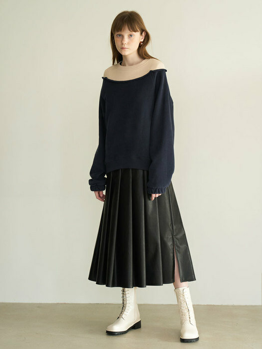 20 Winter_Navy Color Mix Sweatshirt