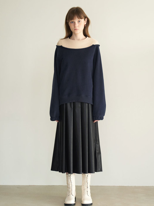 20 Winter_Navy Color Mix Sweatshirt