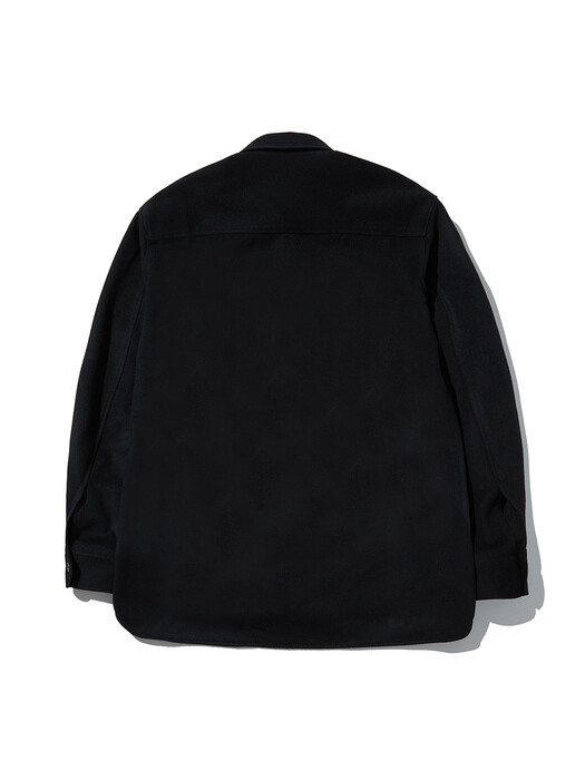 CASHMERE /  WOOL OVER SHIRTS - BLACK