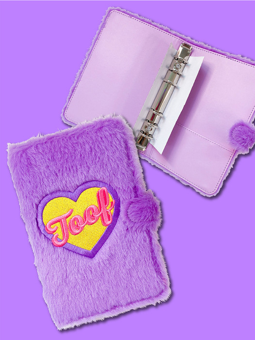 TOOF HEART FUR 6 RING DIARY COVER