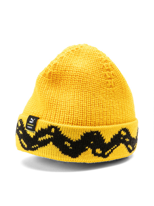 [023268 02] PUMA x PEANUTS Beanie_Maize-Puma Black