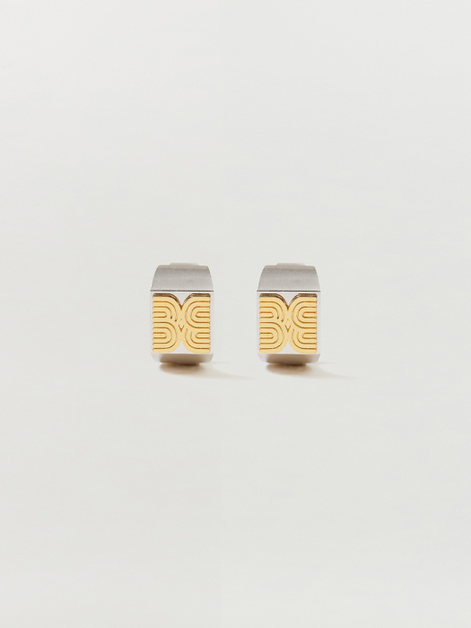 SEINE Logo Earrings - Silver/Gold