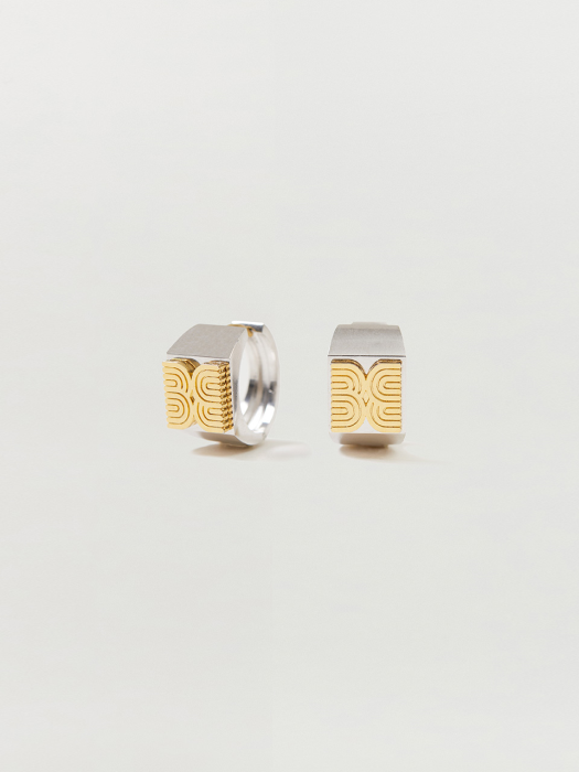 SEINE Logo Earrings - Silver/Gold