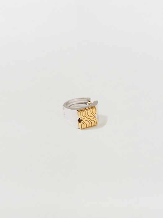 SEINE Logo Earrings - Silver/Gold
