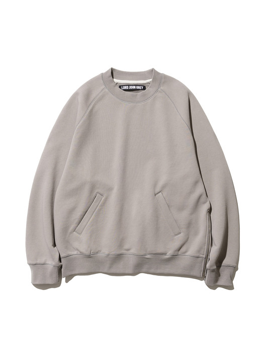 side zip sweatshirts warm grey