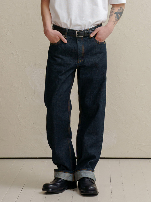 DEN0961 deep-indigo selvedge[wide fit]