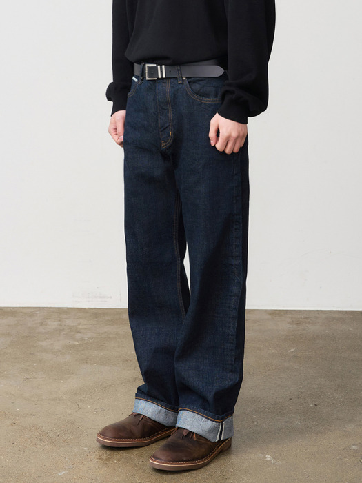 DEN0961 Selvedge Wide Fit (Deep indigo)
