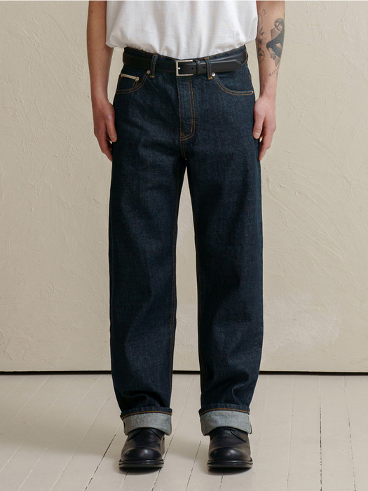 DEN0961 deep-indigo selvedge[wide fit]