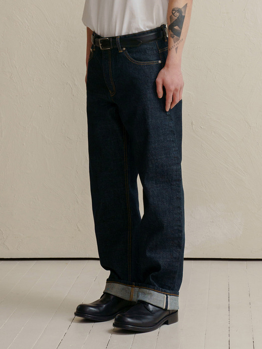 DEN0961 deep-indigo selvedge[wide fit]