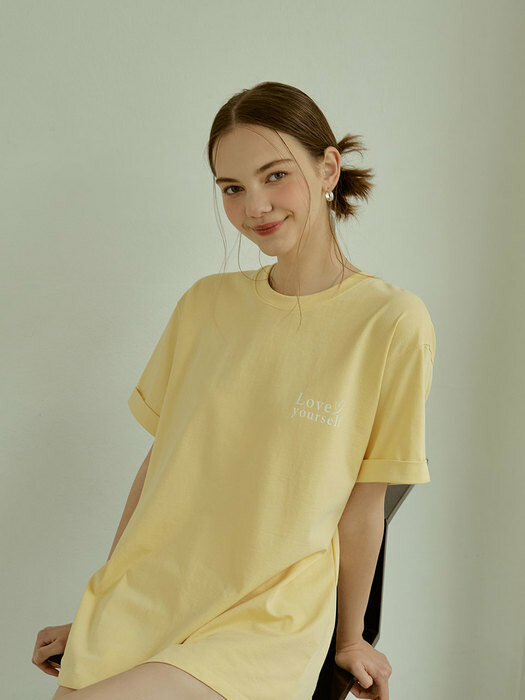 love yourself T-shirt(yellow)