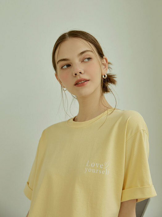love yourself T-shirt(yellow)