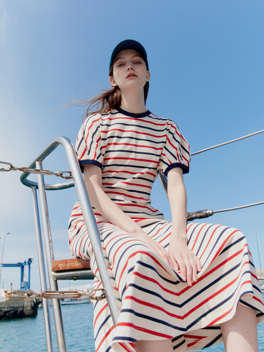 [N]SEHWA Maxi dress (Blue&Red stripe)