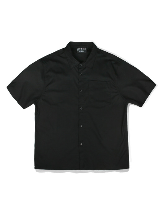 XTS013 리드 원 포켓 린넨 셔츠 (BLACK)