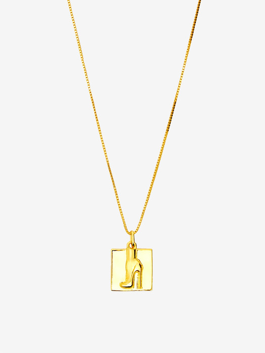 SQUARE HEEL NECKLACE GOLD