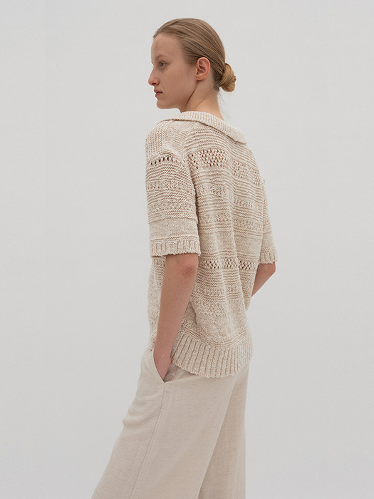 Cotton collar knit (Natural)
