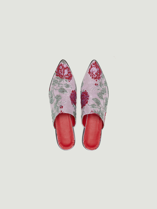 ROSA Floral Patterned Slippers - Pink/Red/Green Multi