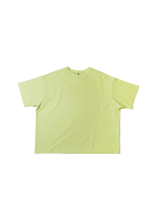 Double Rib Hem T-Shirt / Lime