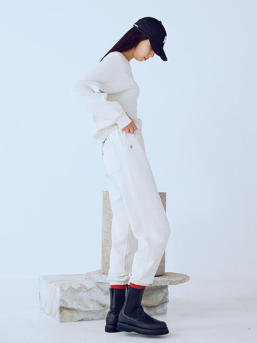 Sleeve Point Crop Sweatshirts  White (KE1840M100)