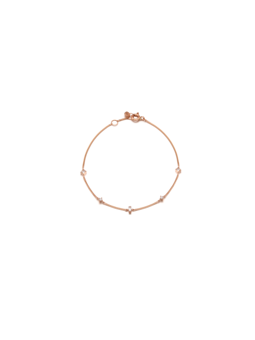 14K Petite Point Bracelet (pink gold) G21SB0022