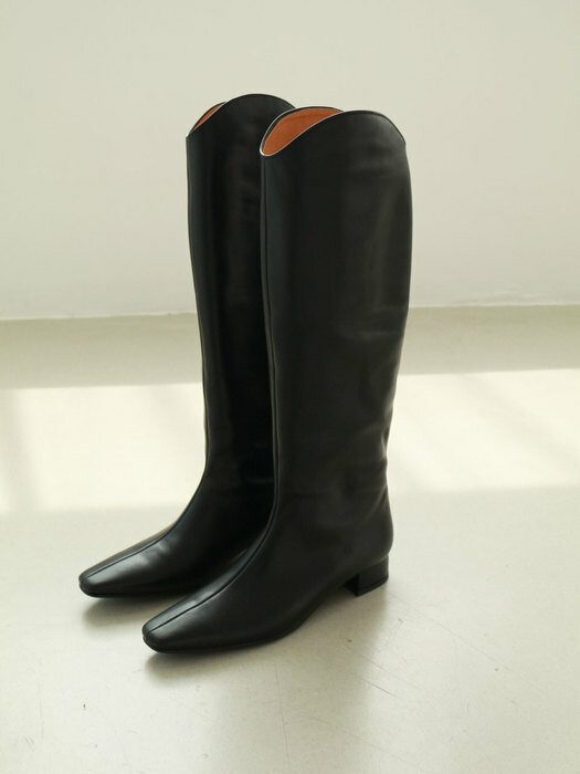 T025 long boots black (3cm)