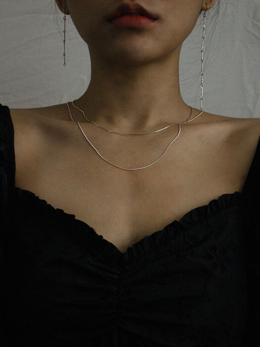 Line Silver Necklace