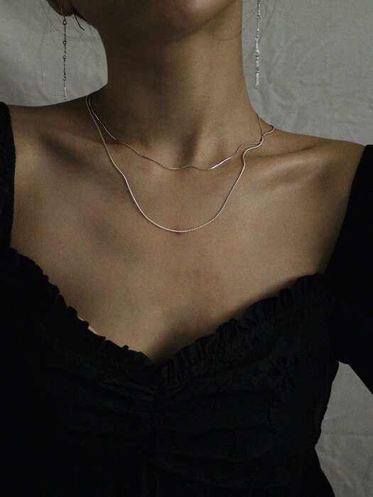 Line Silver Necklace