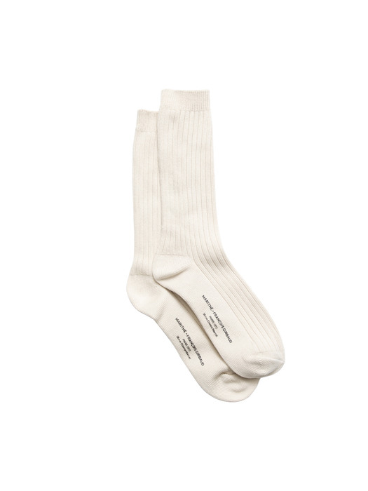 MARITHE COTTON SOCKS ivory