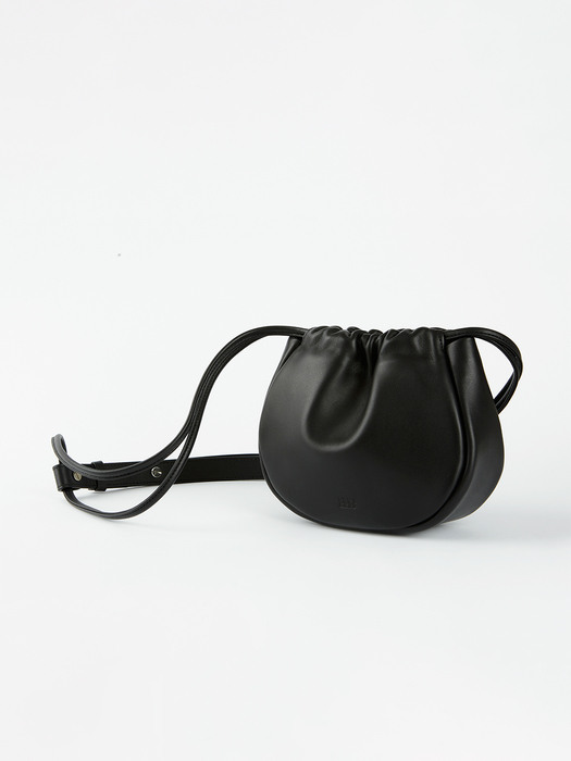 Two-way Pebble Bag(Black Black)