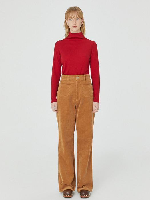 Corduroy Wide Pant in Camel