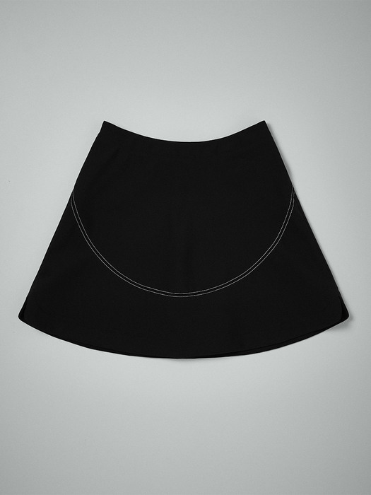 Stitch skirt in black