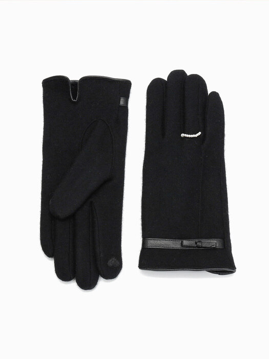 Estelle Pearl Gloves (Black)