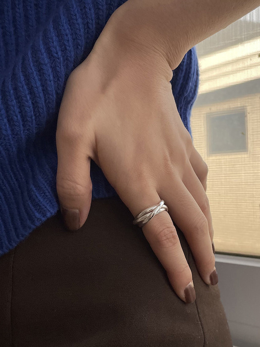 [silver925] trinity ring