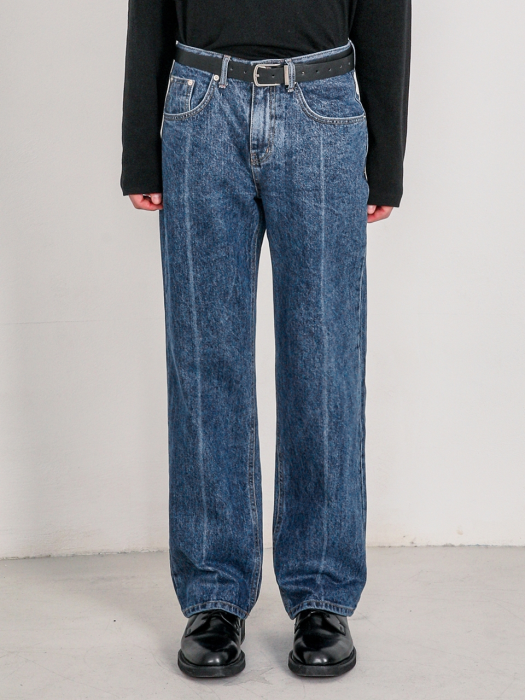 M167 WIDE DENIM PANTS_DEEP BLUE