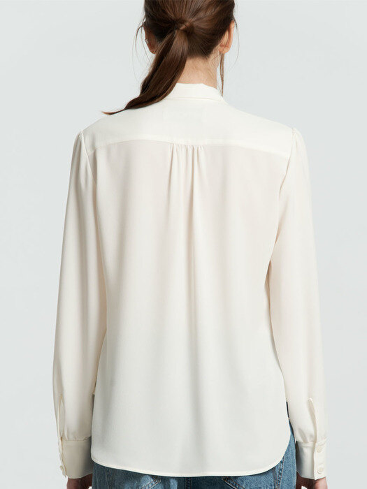 JOSH WHITE TIED BLOUSE