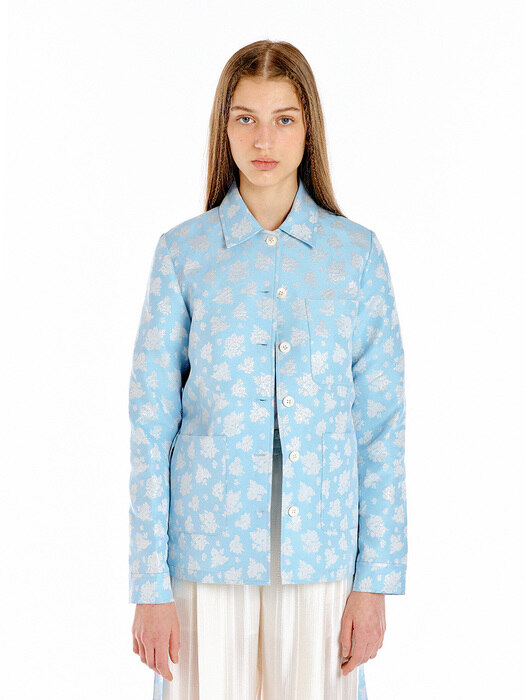 UPPER Belted Oversized Shirt - Light Blue