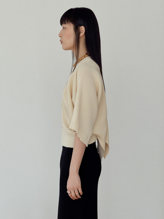 Annecy Knit Cropped Cardigan_Cream