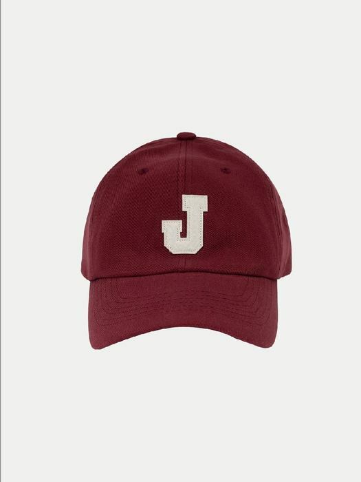 J Initial ball cap  (Wine)