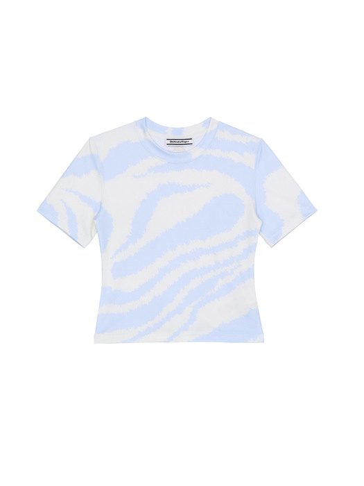 Tiger Pattern Top Light Blue