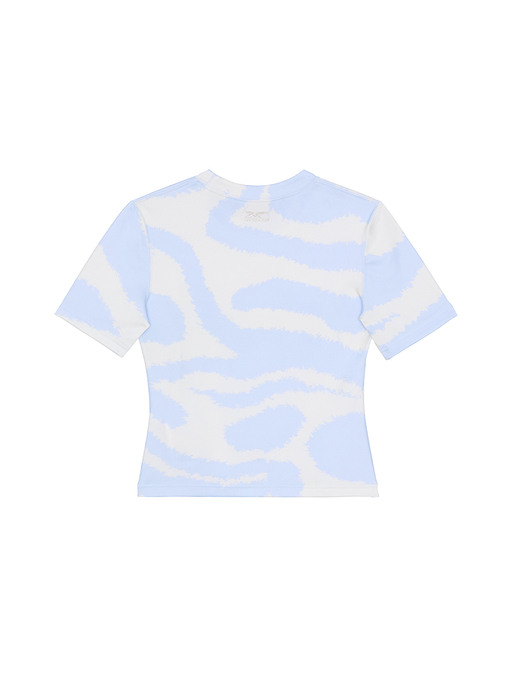 Tiger Pattern Top Light Blue