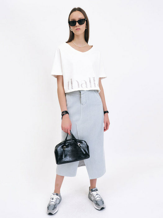 22 Summer_ Ice Blue Label Denim Skirt