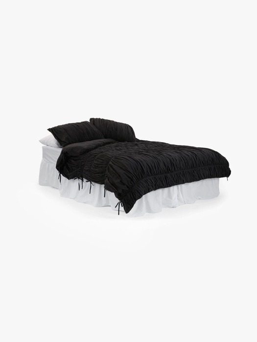 Big waves duvet cover - black