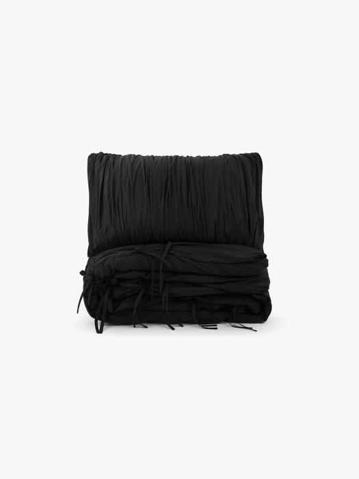 Big waves duvet cover - black