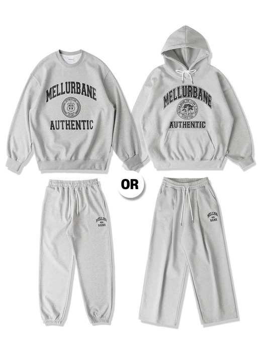 (Set)Authentic mtm or Hood Training Set-Up_Melange