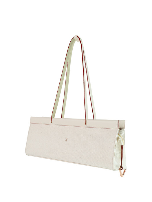 Diana Canvas Shoulder Bag S Ivory_Ivory