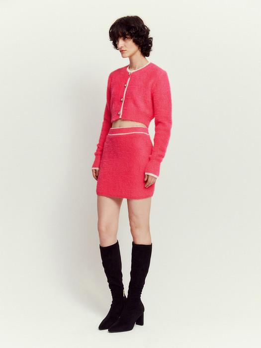 [22AW]   Twinkle Knit Skirt - Pink