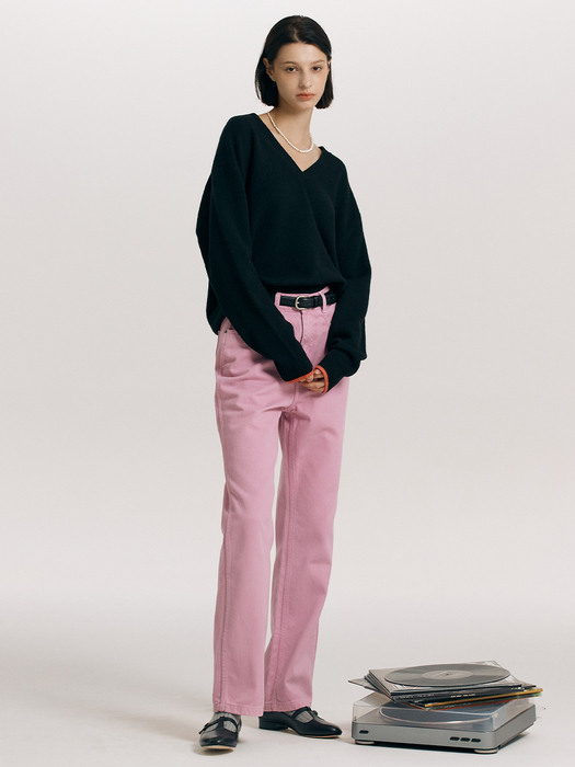 SPITALFIELDS Color cotton straight pants (2color)