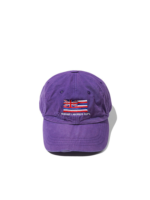 Garment Dye Damage Ball Cap (Purple)