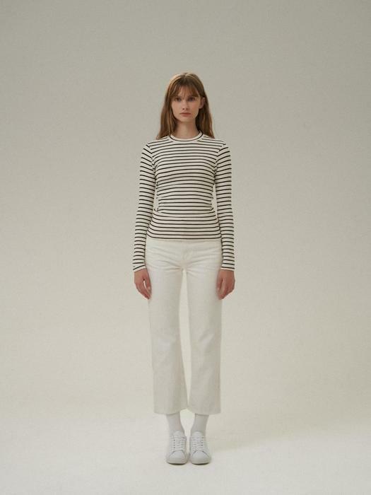 Elicia Striped T-shirt [Ivory]
