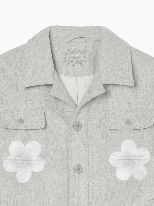 OVER FIT FLOWER WOOL SHIRT JACKET_WHITE